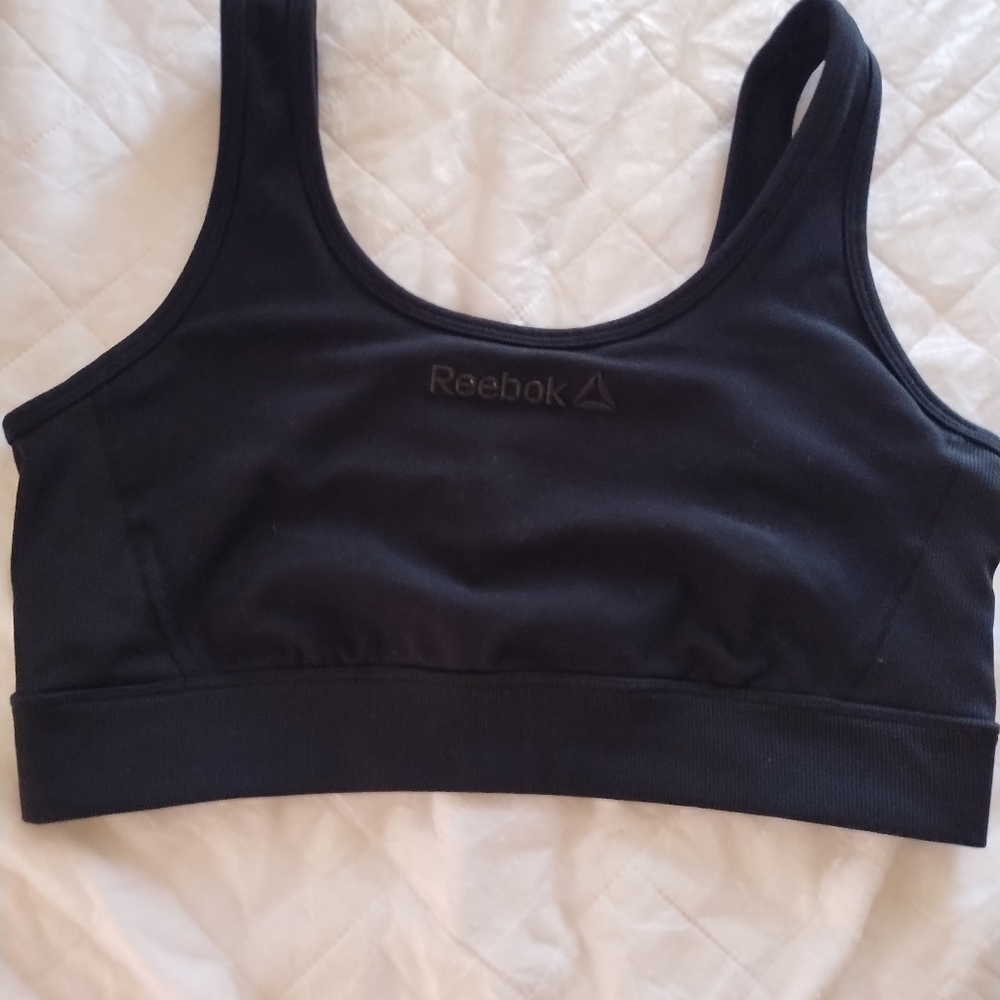 Reebok Black Sports Bra - Minimal Logo